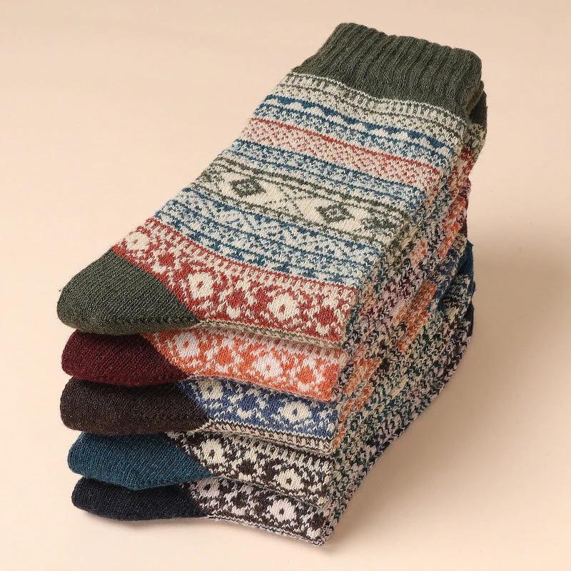Men's 5-10 Pairs Retro Thick Socks by GJG Denim