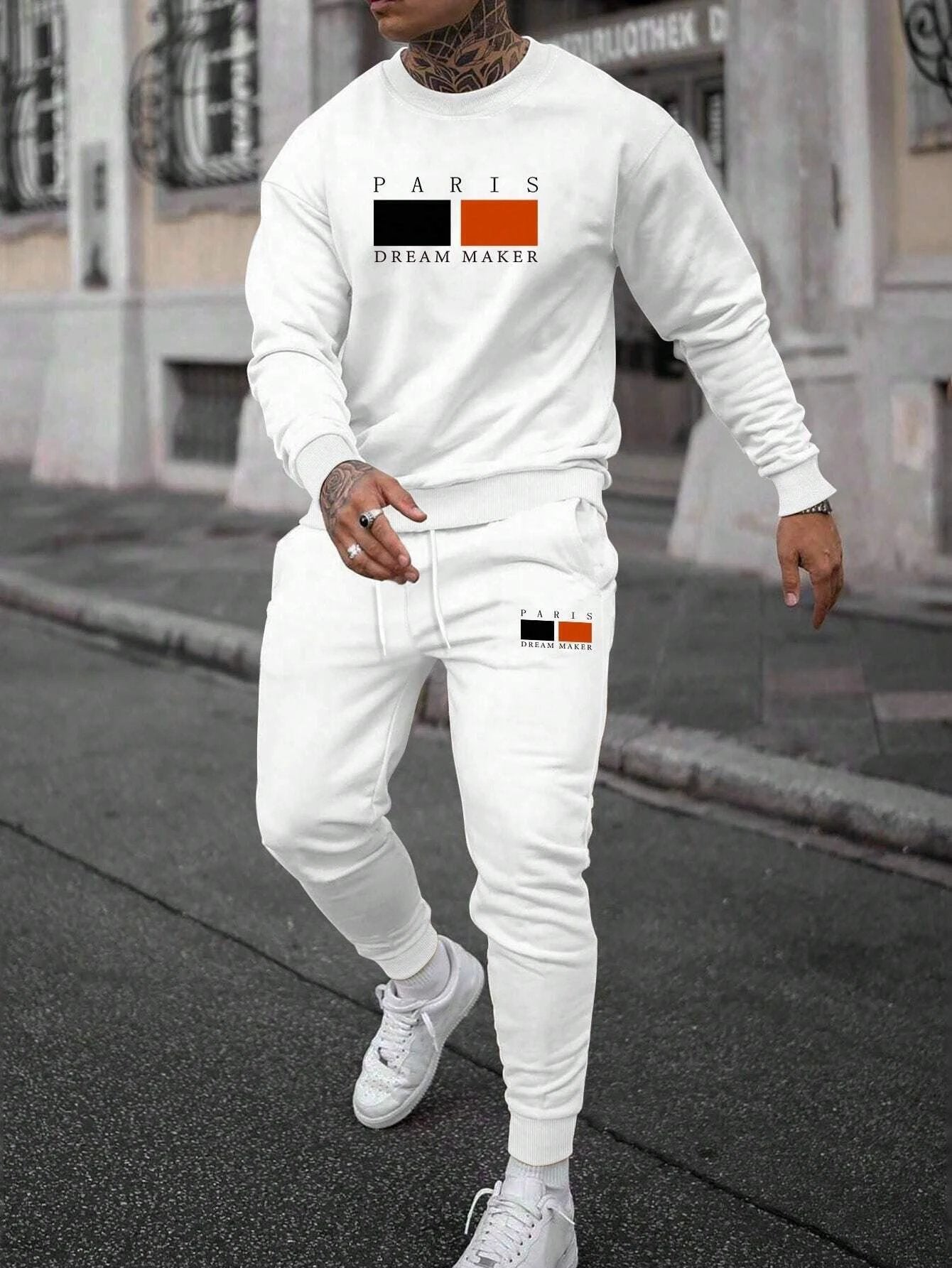 Round Neck Sweater Suit For Men by GJG Denim