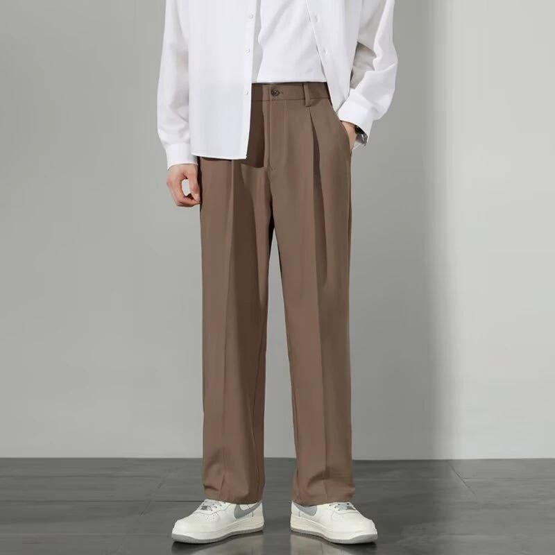 Men's Slim Fit Business Casual Thin Pants by GJG Denim