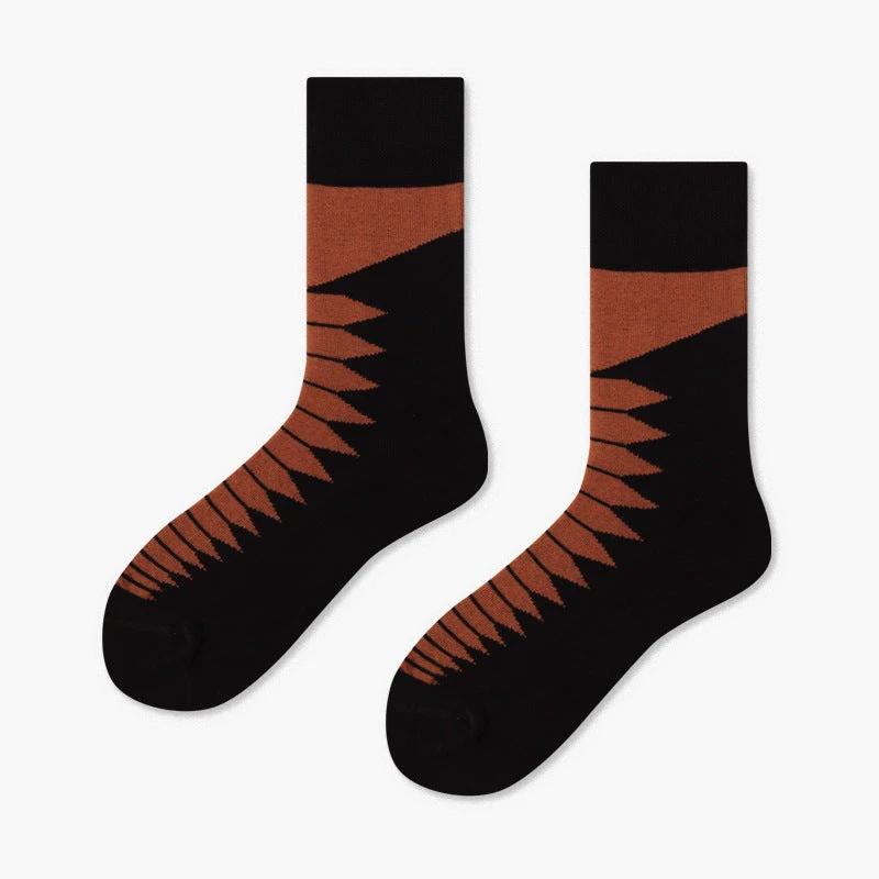 Men's Creative And Minimalist Printed Casual Breathable Mid Length Socks by GJG Denim