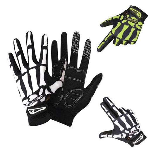 Sports Outdoor Full Finger Skull Riding Gloves For Men by GJG Denim