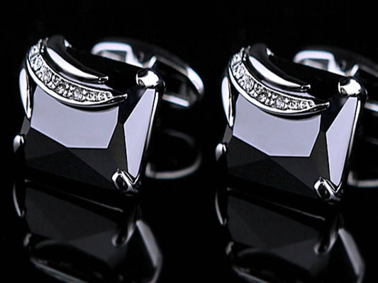 Angel Zircon Glass Crystal Cufflinks For Men by GJG Denim