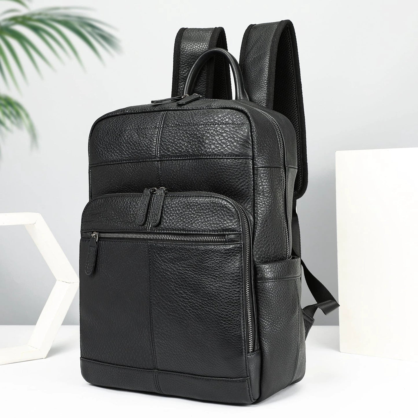 Men's Top Layer Cowhide Backpack by GJG Denim
