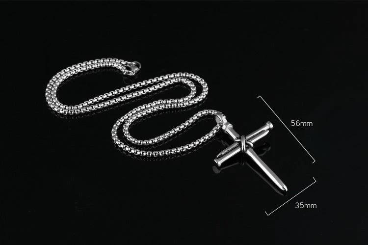 Titanium Steel Casting Nail Cross For Men by GJG Denim