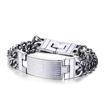 Cross Scripture Men's Bracelet by GJG Denim