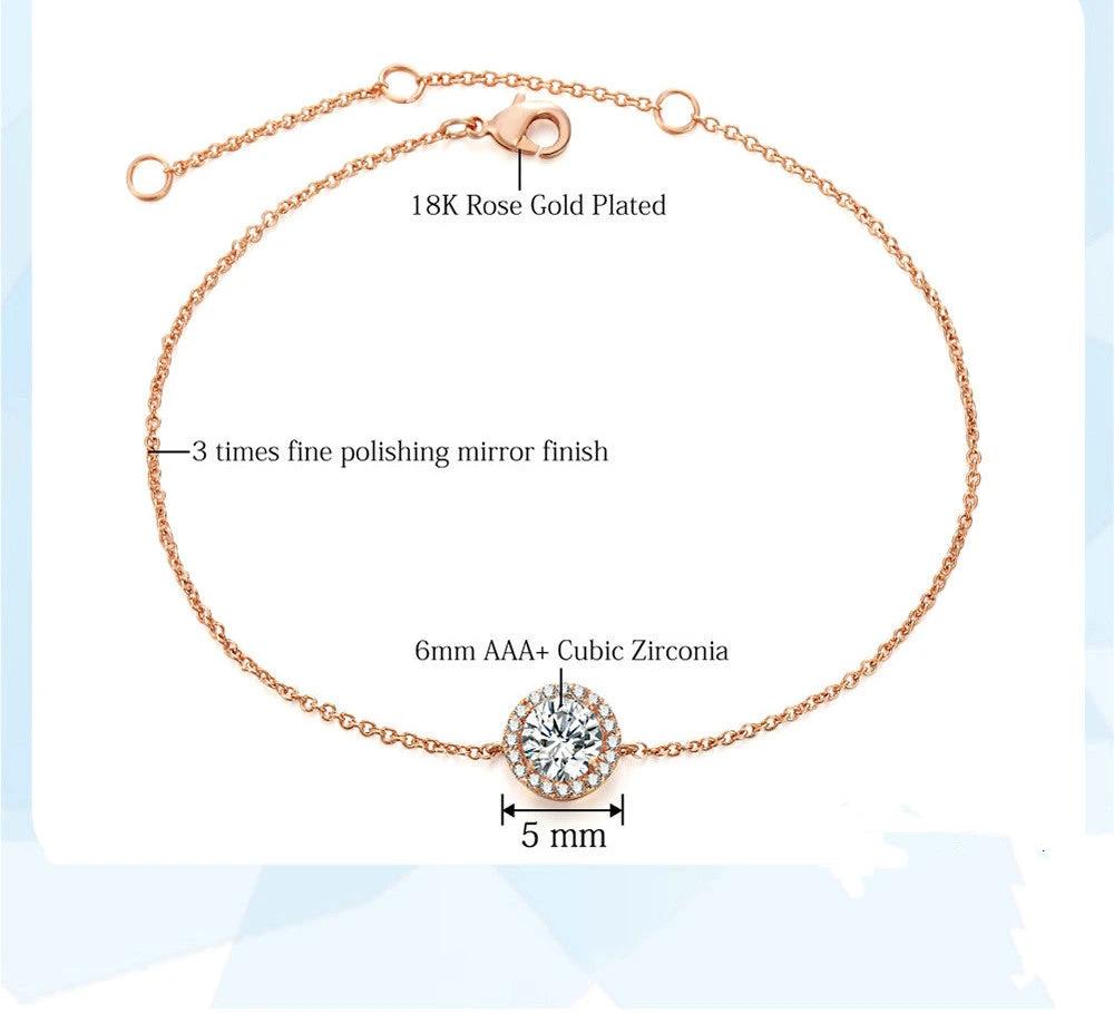 Round crystal anklets by GJG Denim