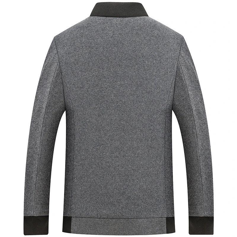 Men's Woolen Top Cotton And Thickening Jacket by GJG Denim