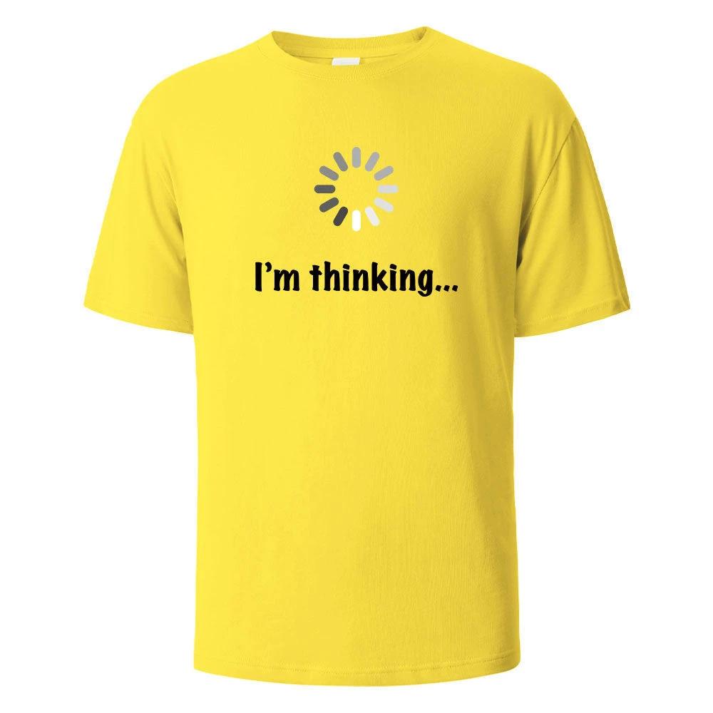 "I'm Thinking" Printed T-shirt for Men by GJG Denim
