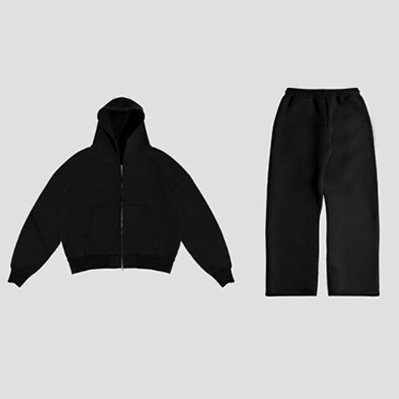 Retro Sports Casual Hoodie Leisure Suit by GJG Denim