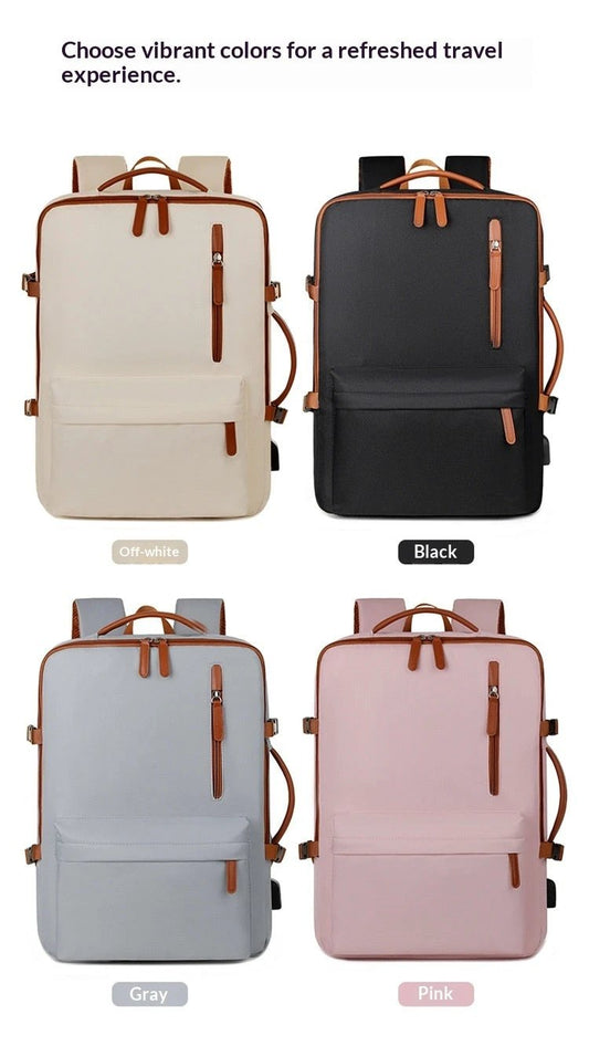 Business Travel Laptop Bag With Dual-Shoulder USB Charging Port For Men by GJG Denim