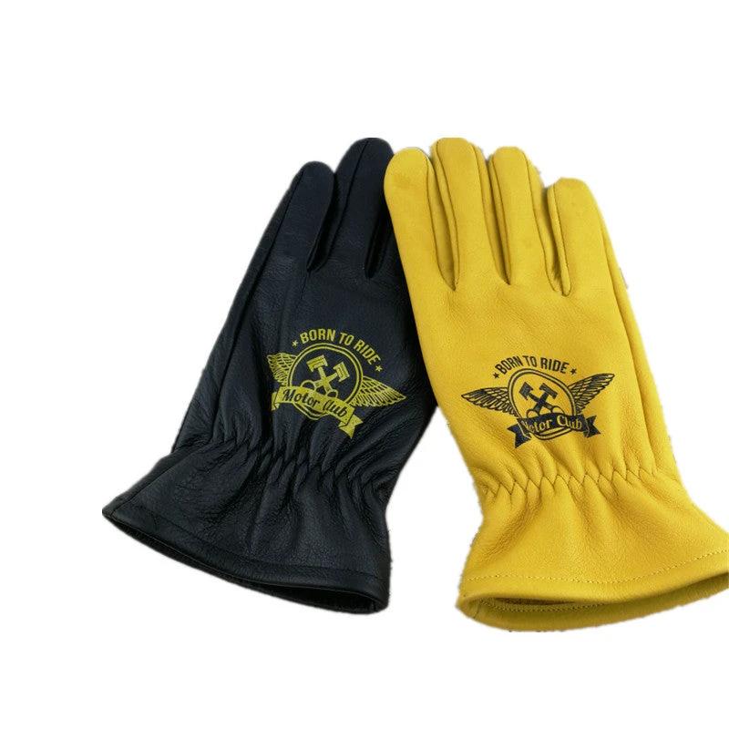 Outdoor Retro Cycling Fleece-lined Warm Gloves For Men by GJG Denim