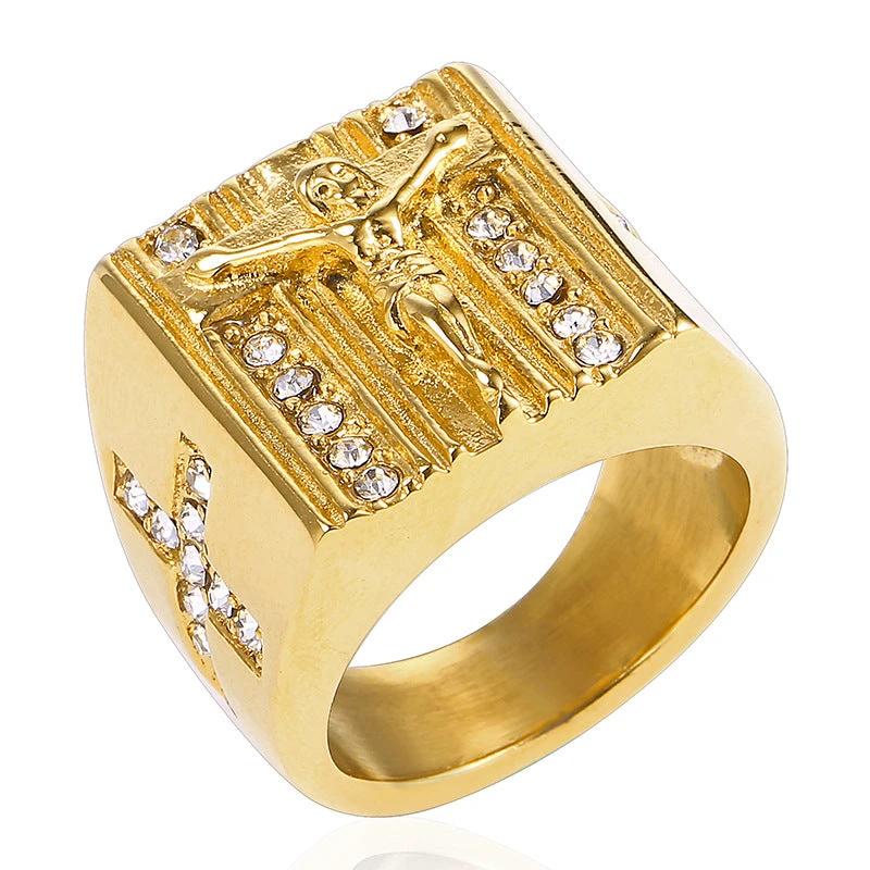 Retro Cross Ring For Men by GJG Denim