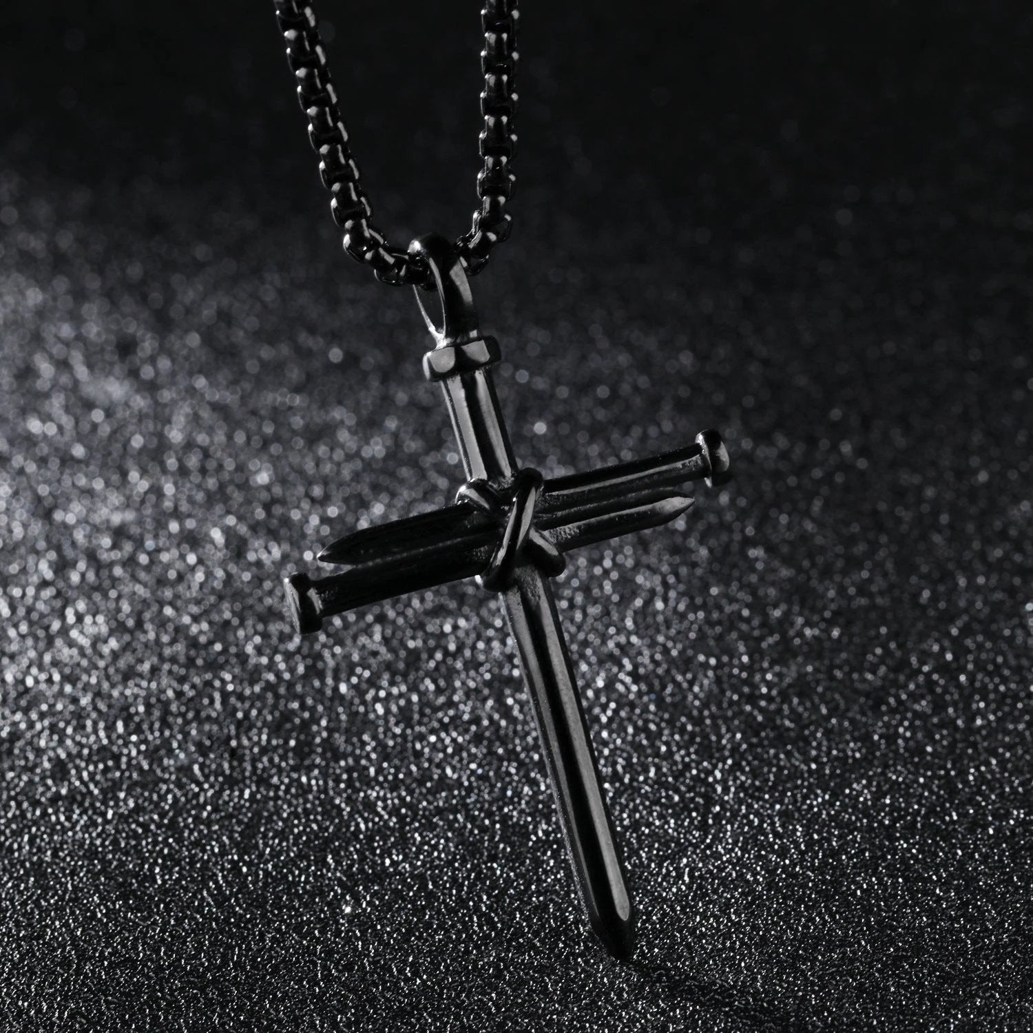 Titanium Steel Casting Nail Cross For Men by GJG Denim
