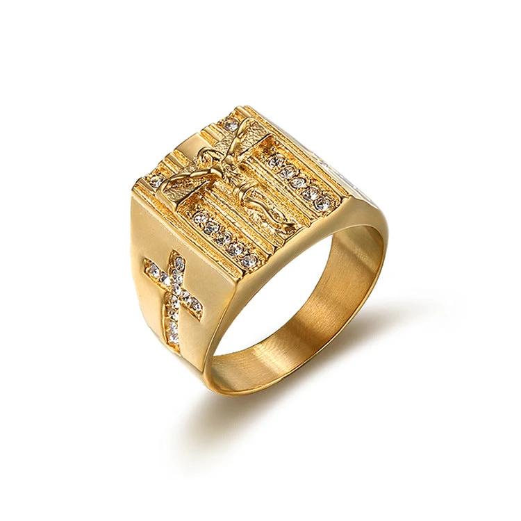 Retro Cross Ring For Men by GJG Denim