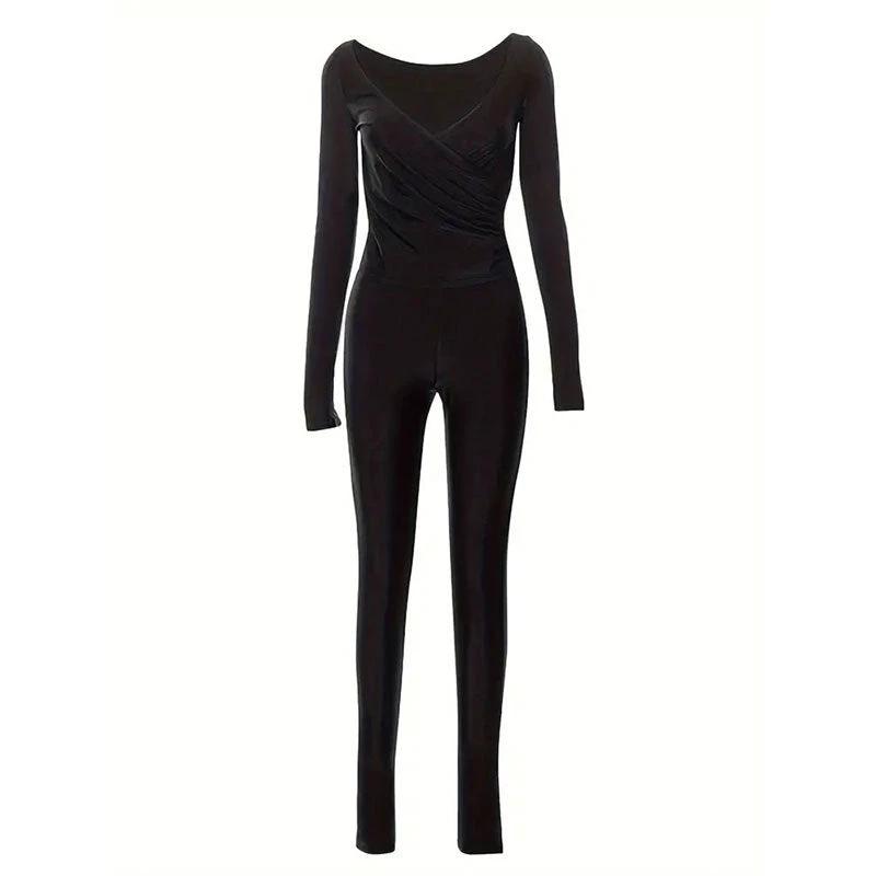 Solid Color Sexy Women Clothing One-piece Leisure Suit by GJG Denim