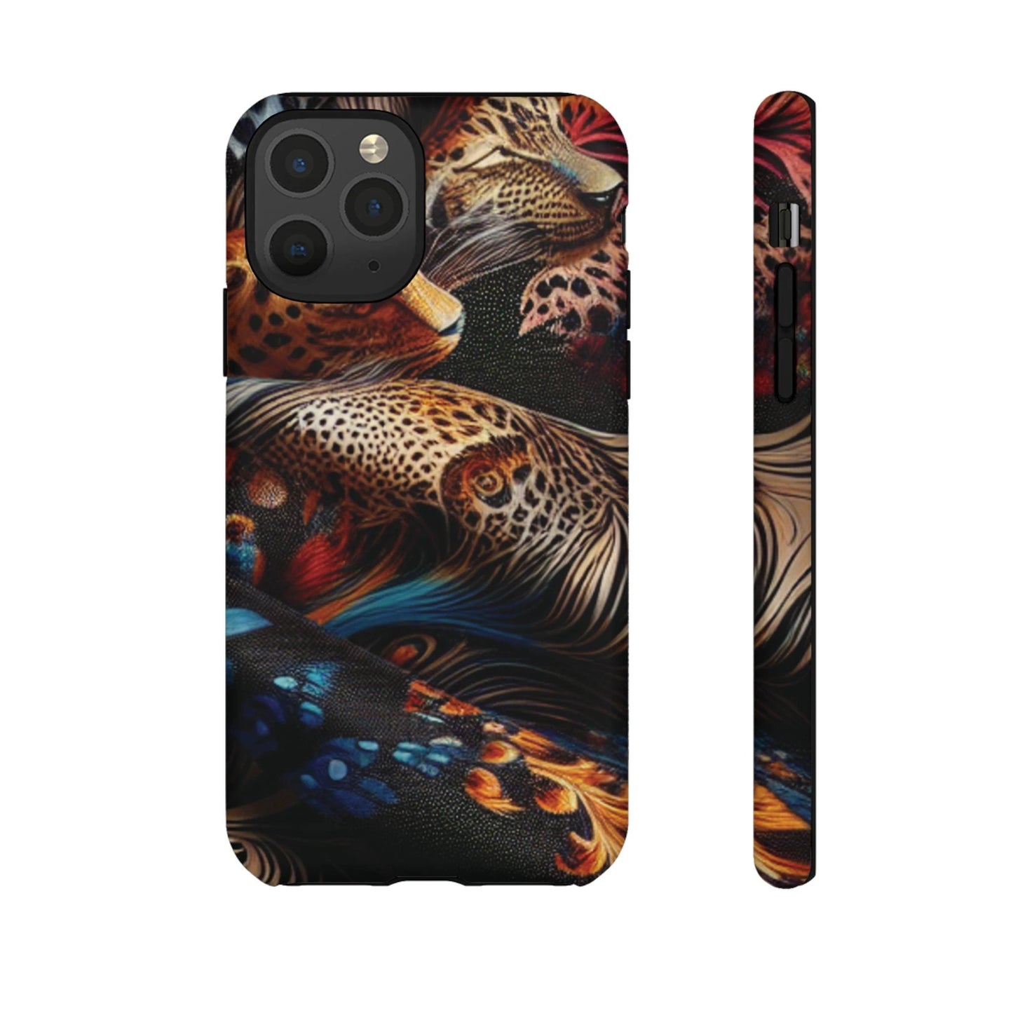 Stylish Tough Phone Case with Elegant Black and Gold Design by Printify