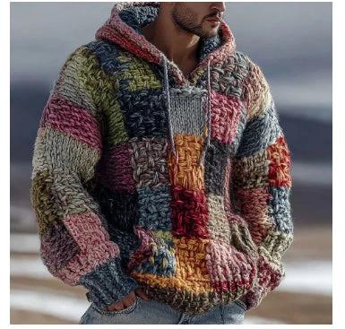 Loose-fitting Hooded Sweater For Men by GJG Denim