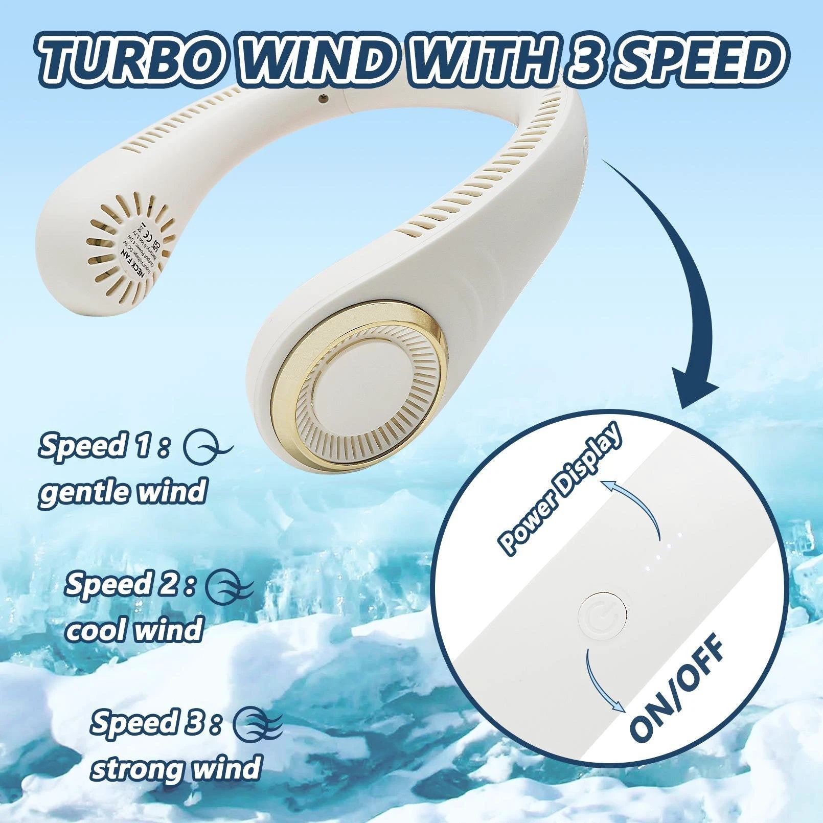 Turbo Neck-hanging Fan - An Ideal Choice For Summer Outdoors - A Must-have For Hiking, Running And Cycling. by GJG Denim