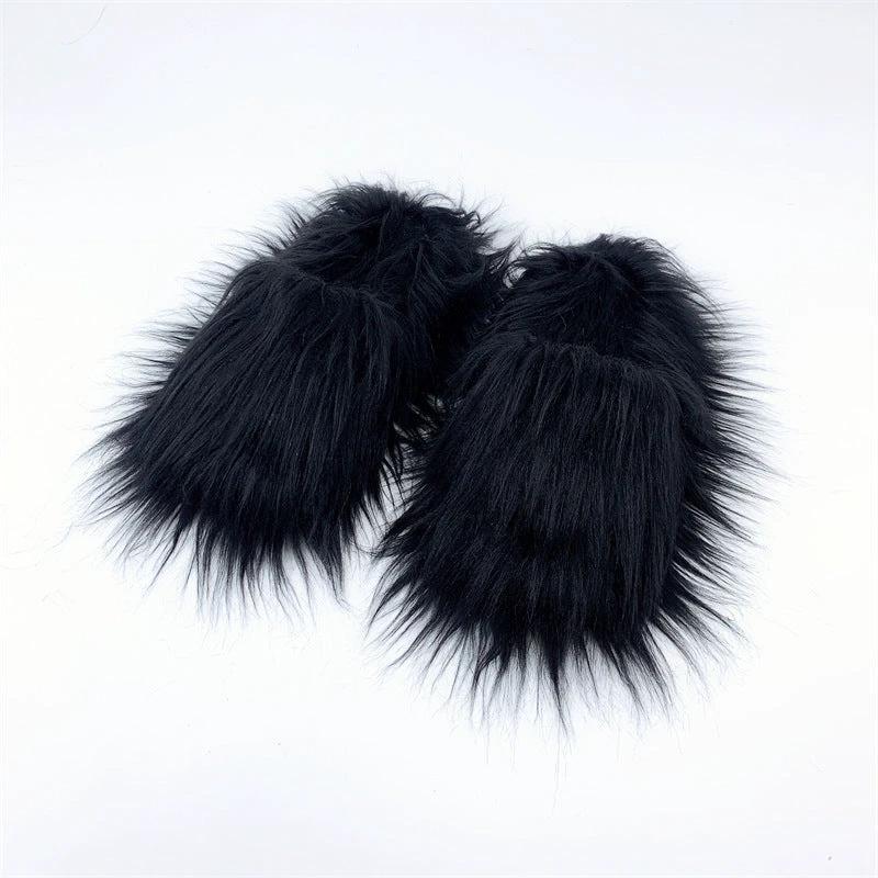 Home Slippers Sheep Long Hair Woolen Slipper by GJG Denim