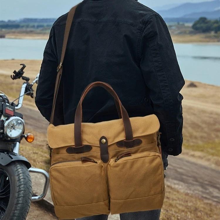 Men's One-shoulder Travel Briefcase by GJG Denim