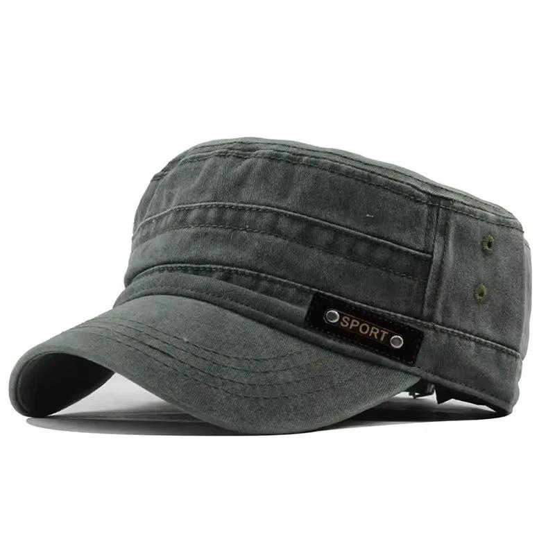 Flat-brim Sunshade Baseball Cap Outdoor Breathable Distressed Hat For Men by GJG Denim