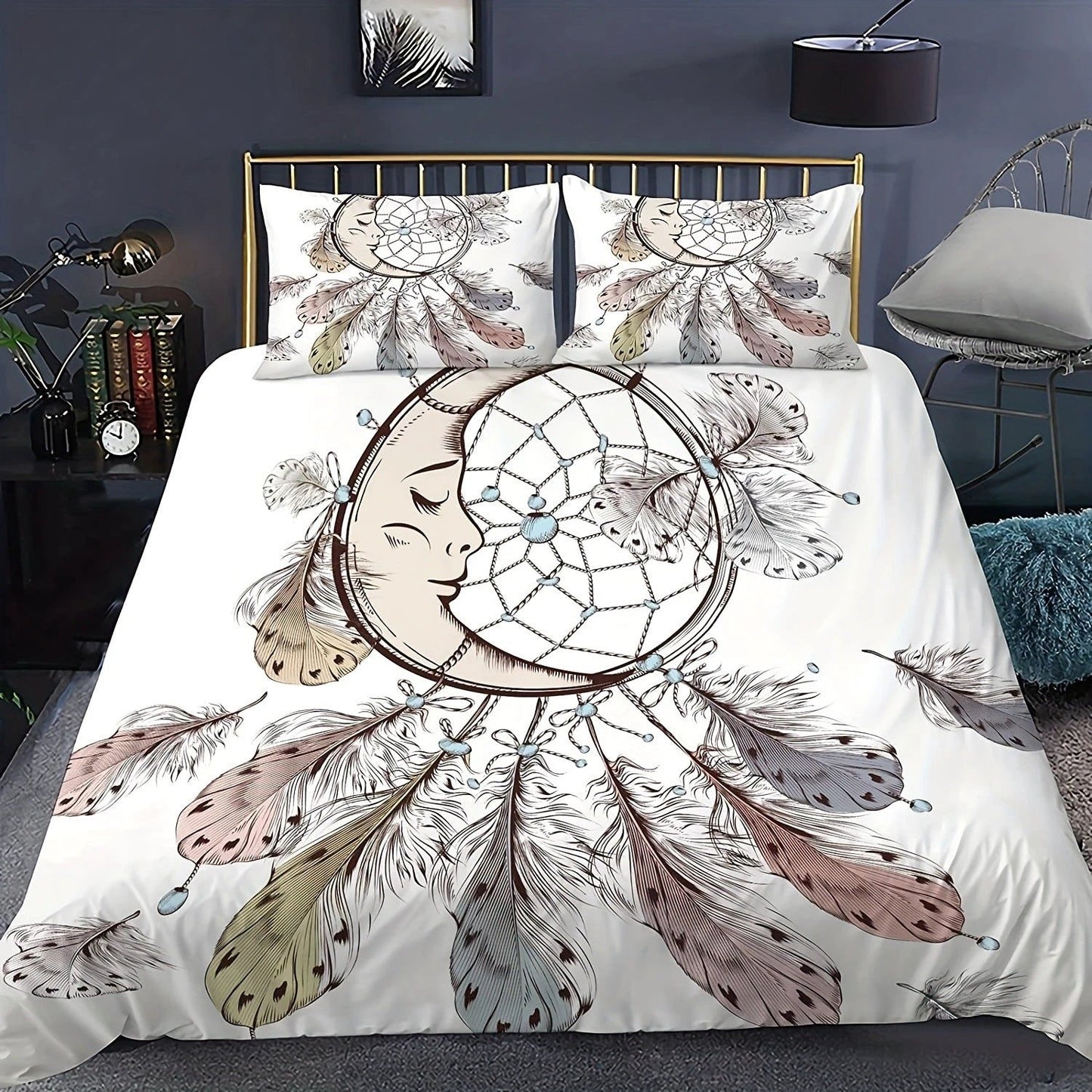 Print Duvet Cover 3 piece Set by GJG Denim