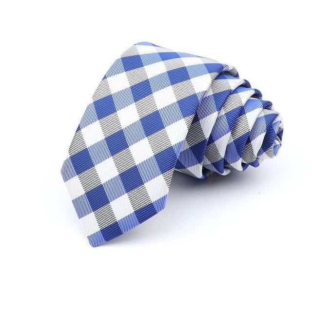 Men's 6cm Casual Ties Skinny Tie Fashion Polyester Plaid by GJG Denim