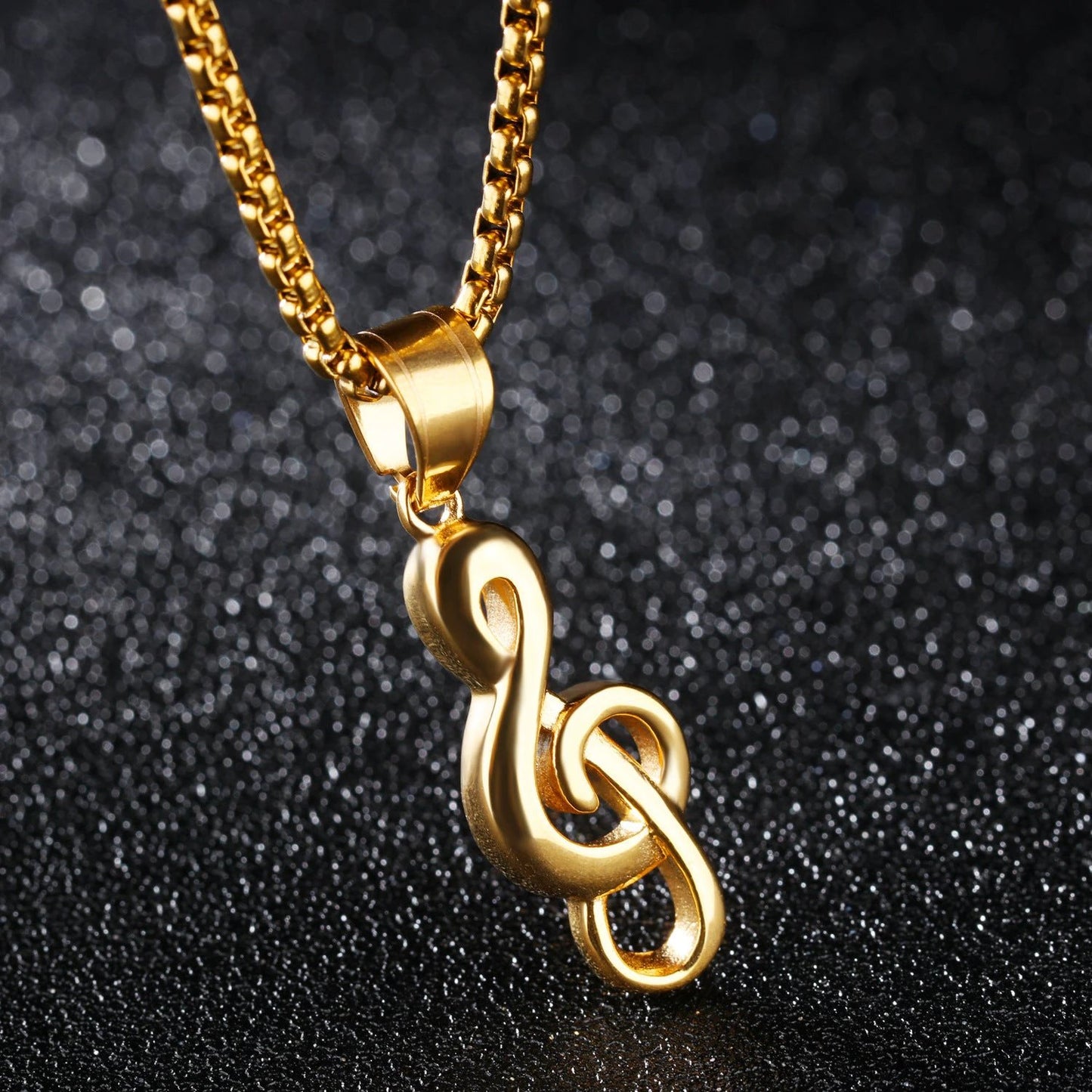 Music Symbol Necklace For Men by GJG Denim