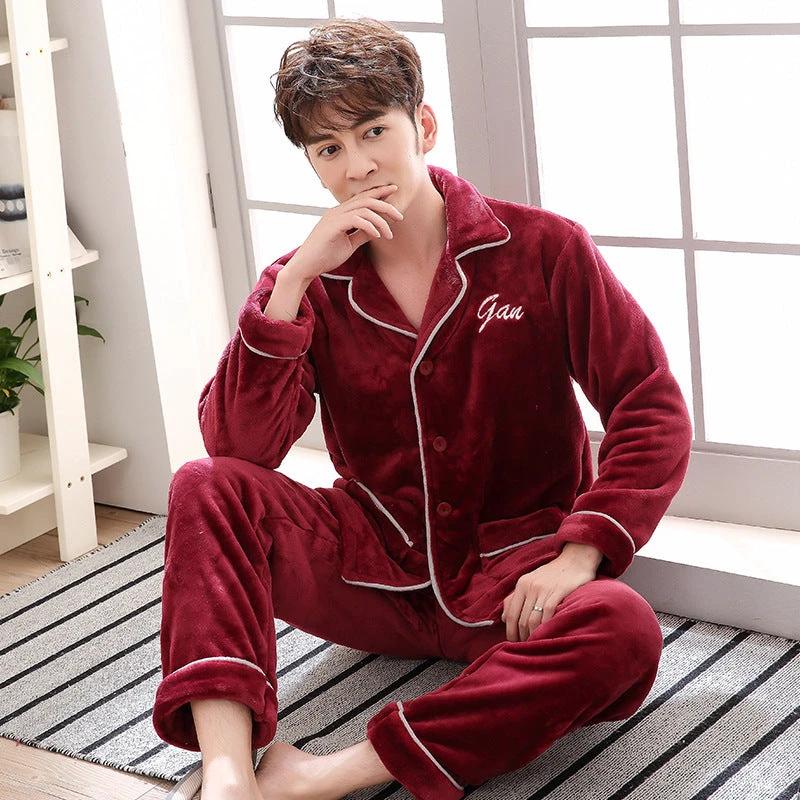 Men's Thick Flannel Pajamas by GJG Denim