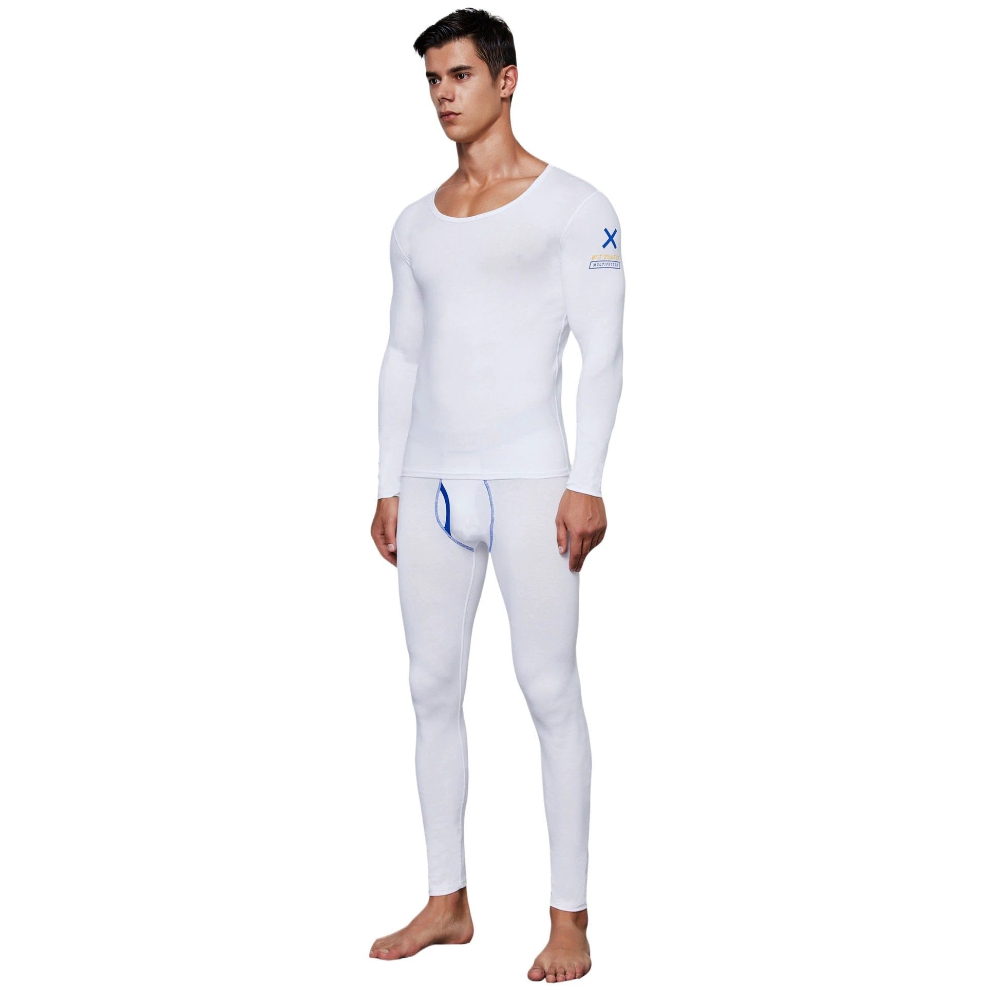 Men's Pure Cotton Thermal Underwear Suit Basic Long Johns by GJG Denim