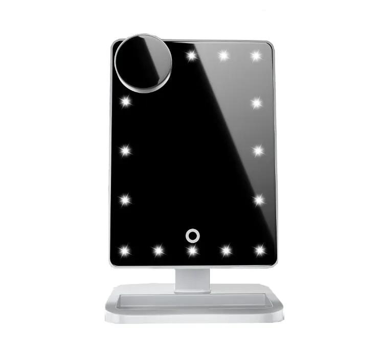 Touch Screen Makeup Mirror With 20 LED Light Bluetooth Music Speaker 10X Magnifying Mirrors Lights by GJG Denim