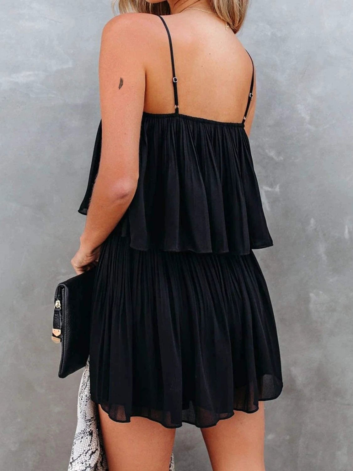 Ruched Spaghetti Strap Romper by Lady Ros