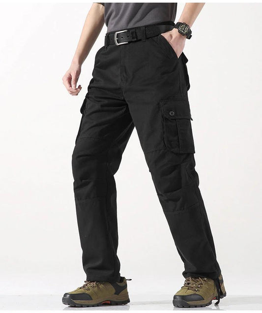 Men's Three-dimensional Pocket Straight-leg Cargo Pants by GJG Denim