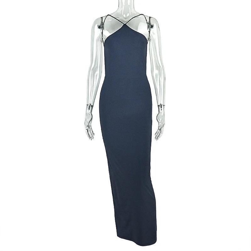 Fashion Special Women's Clothing Elegant Halter Dress by GJG Denim
