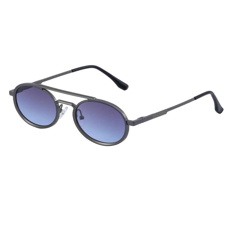 Retro-style Oval-frame Steampunk Sunglasses For Men by GJG Denim