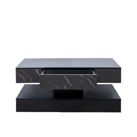6.93IN High LED Coffee Table,Modern Coffee Table For Living Room,Living Room Tables,Large Living Room Furniture,LED Lights by GJG Denim