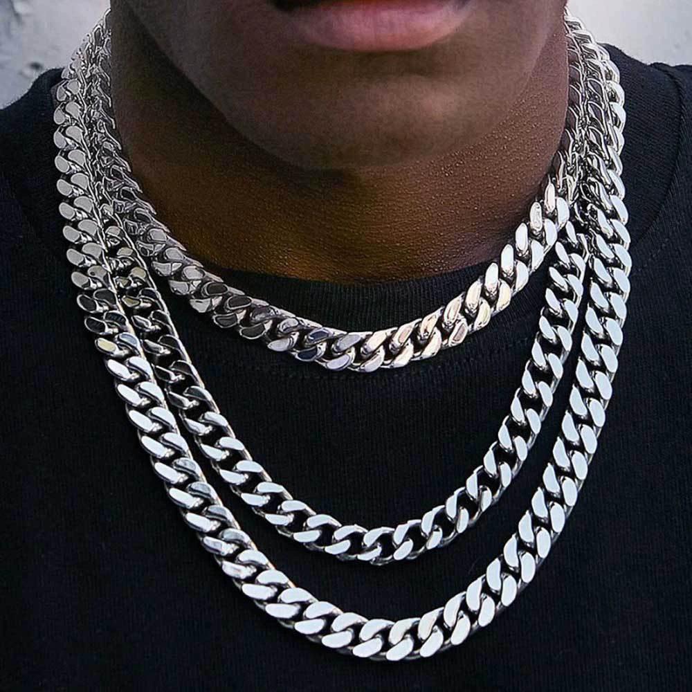 Stainless Steel Cuban Chain For Men by GJG Denim