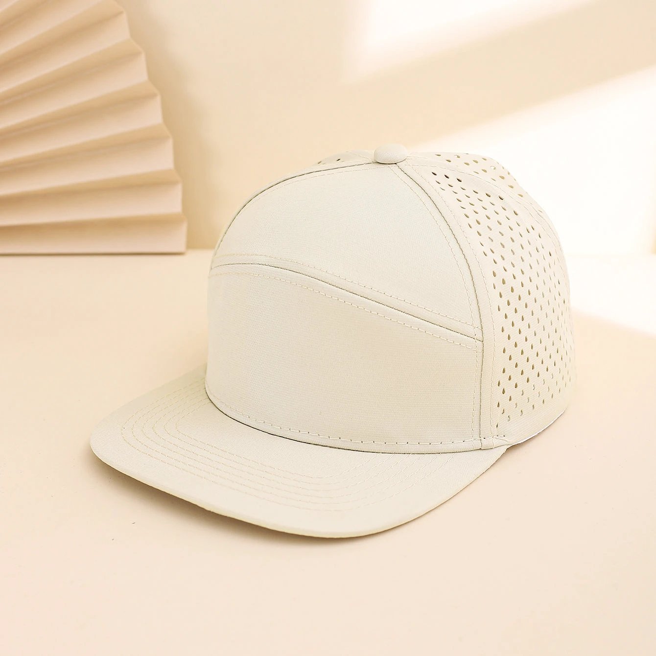 Men's Solid-color, Patchwork Mesh Baseball Cap by GJG Denim