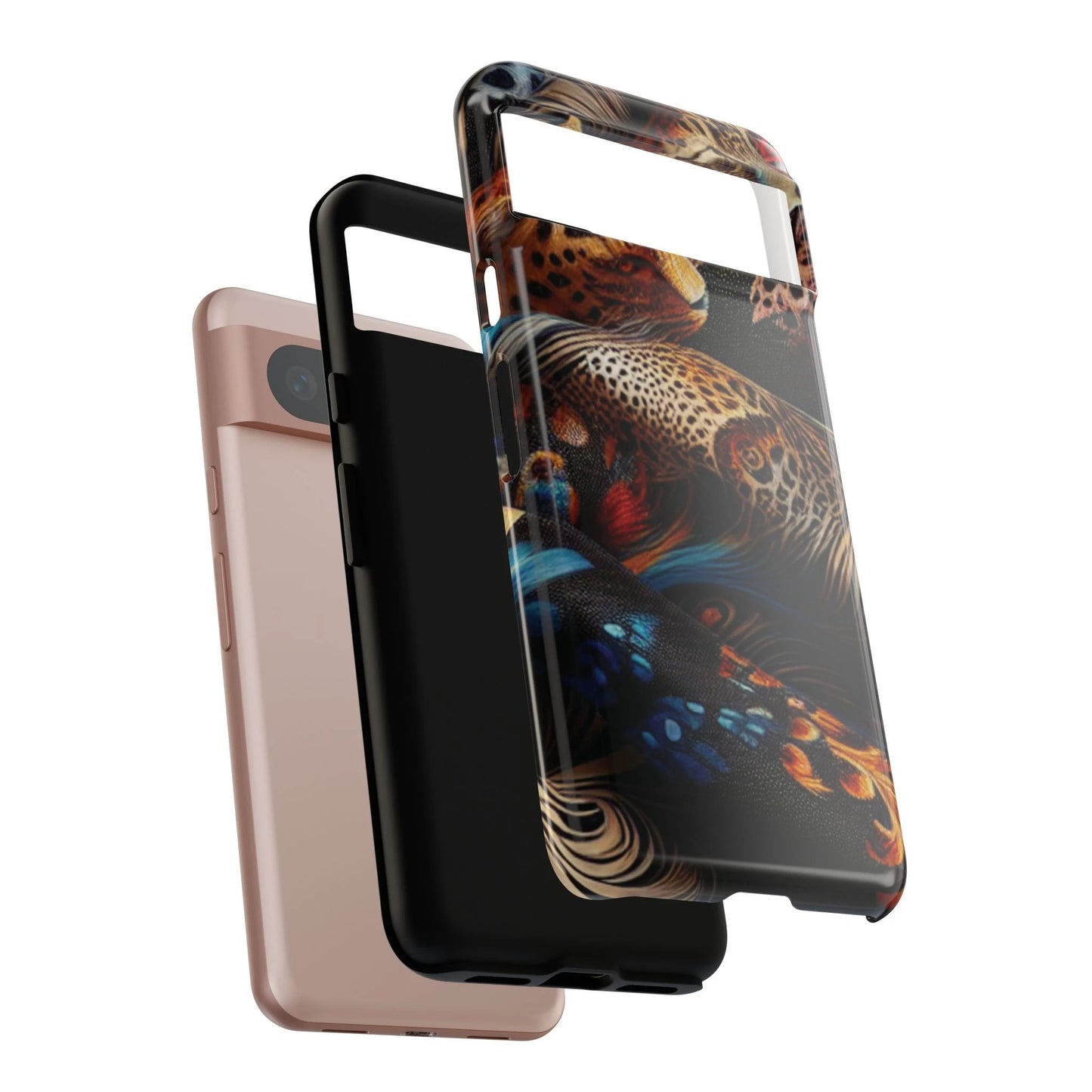 Stylish Tough Phone Case with Elegant Black and Gold Design by Printify