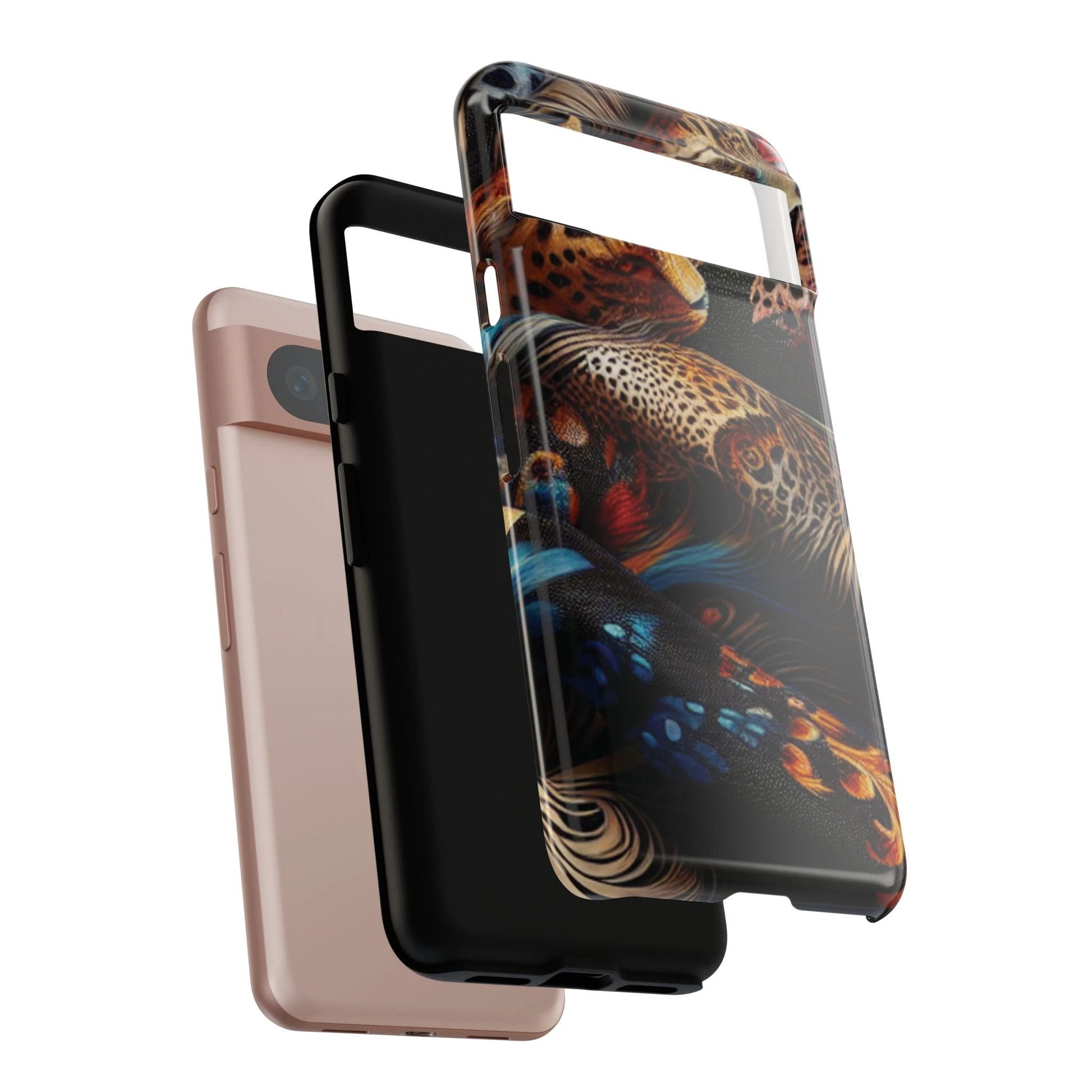 Stylish Tough Phone Case with Elegant Black and Gold Design by Printify