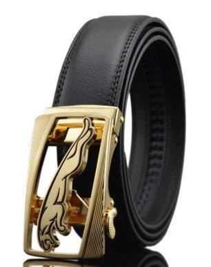 Men's Automatic Buckle Leather Belts by GJG Denim