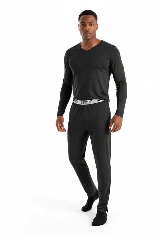 Men's Thermal Pajamas Set by GJG Denim