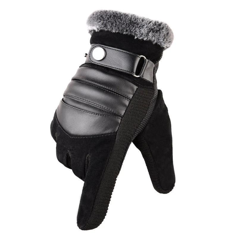Velvet Touch Screen Windproof Gloves For Men by GJG Denim