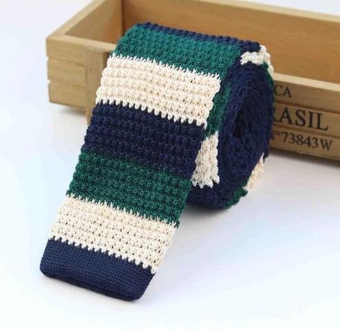 Men's Knitted Leisure Striped Ties by GJG Denim
