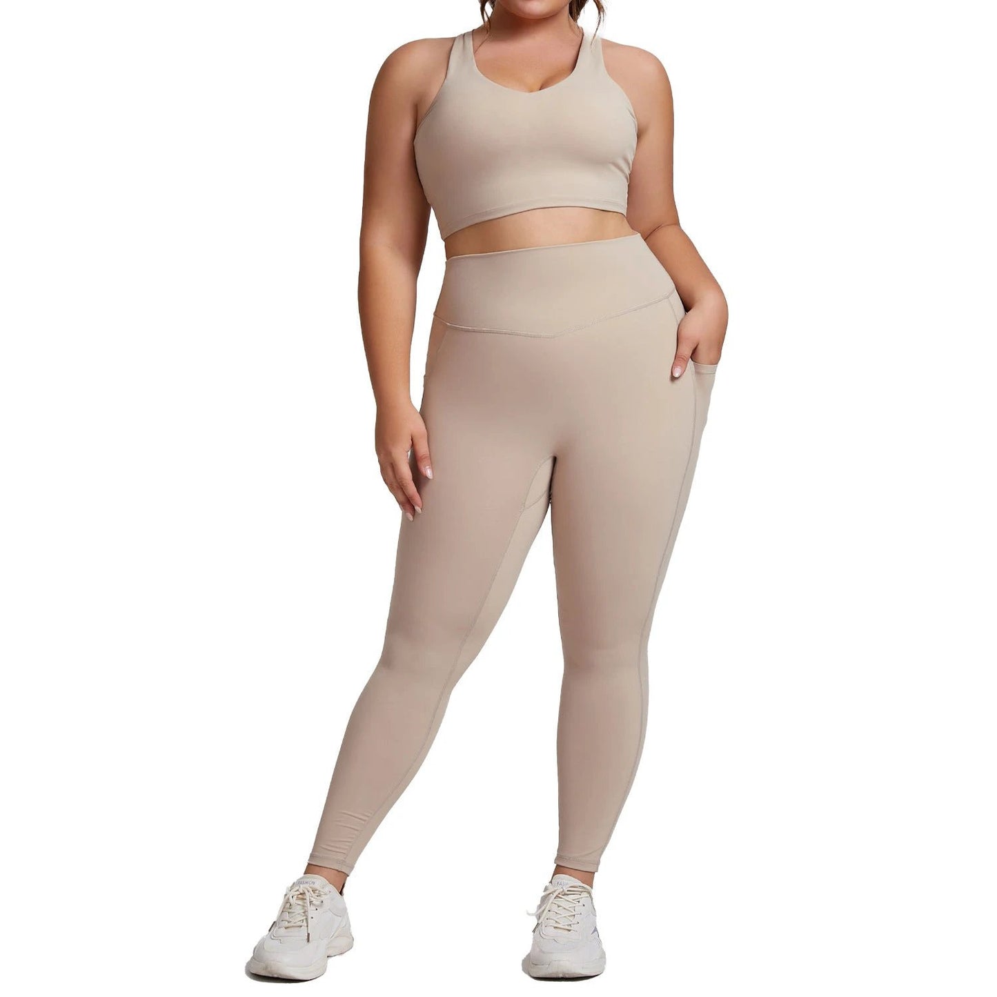 Sports Workout Clothes Women's No Embarrassment Line Tight Trousers Stretch Suit by GJG Denim