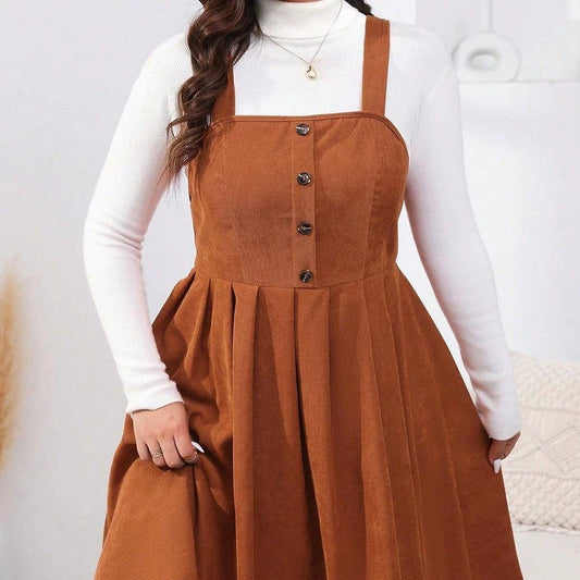 Plus Size Women's Suspender Dress by GJG Denim