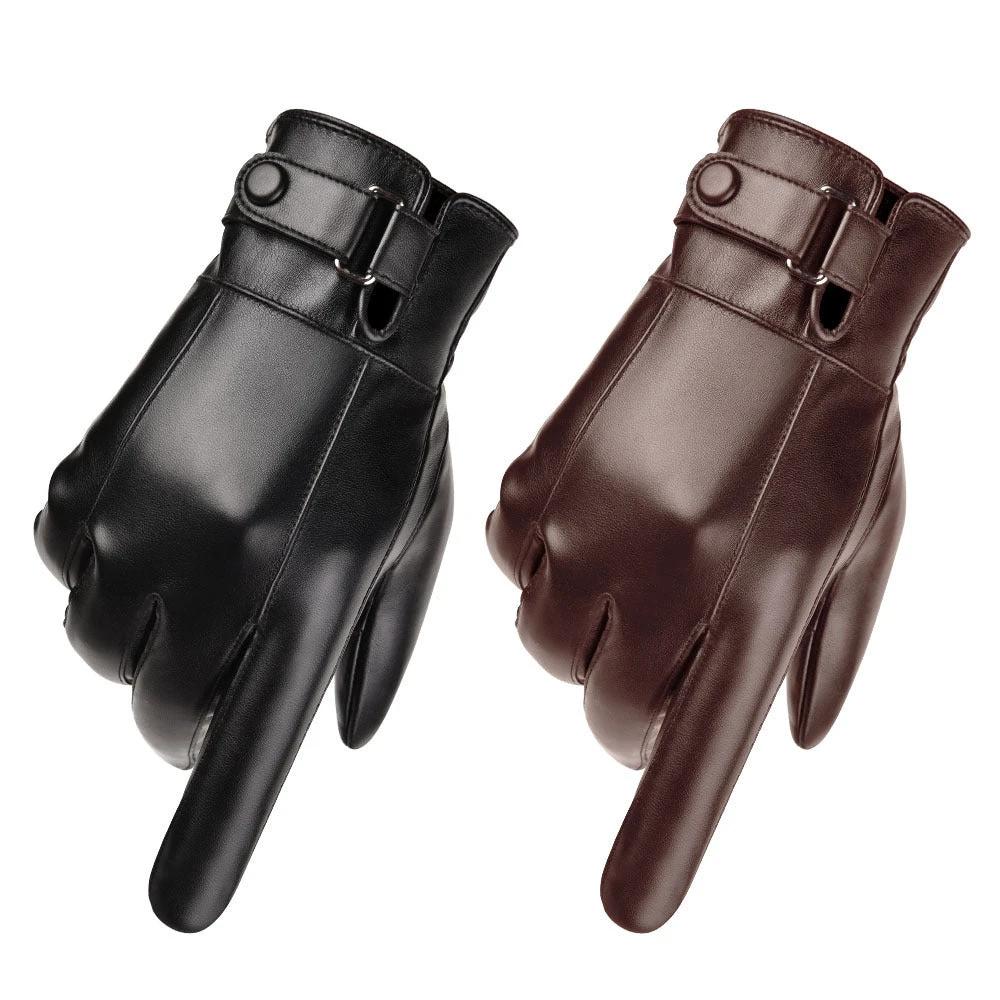 PU Leather Gloves For Men by GJG Denim