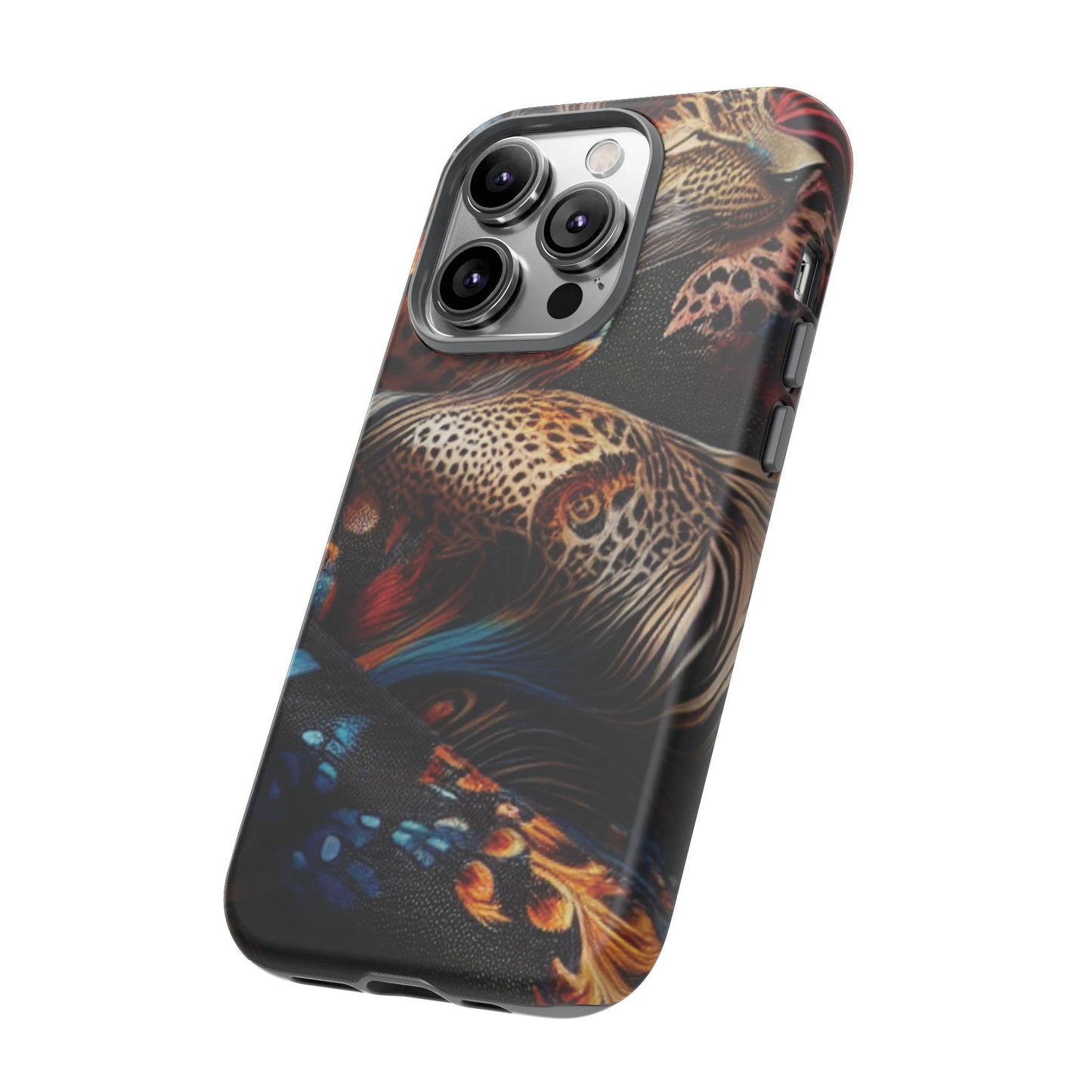 Stylish Tough Phone Case with Elegant Black and Gold Design by Printify