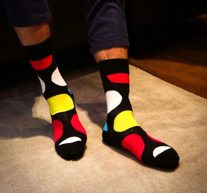 Men's Mid Tube Striped Socks by GJG Denim