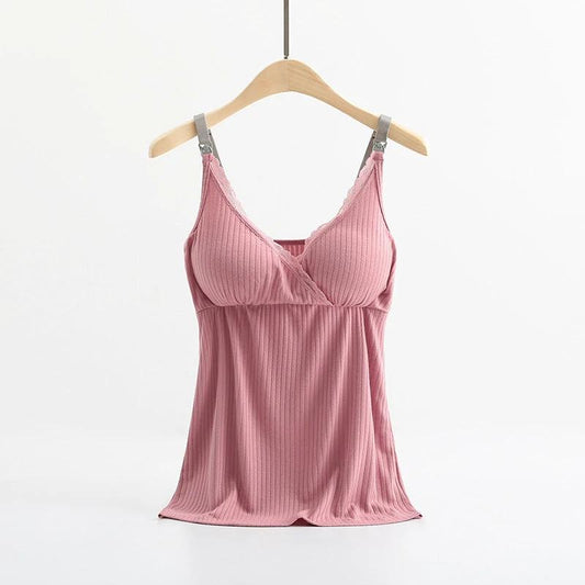 Breast feeding vest with cross elastic bra by GJG Denim